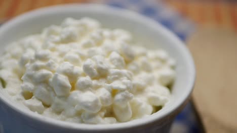 cottage cheese in a bowl