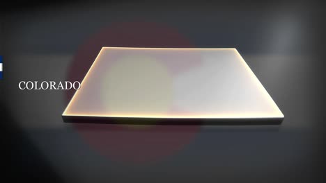 콜로라도의 3d 애니메이션 지도