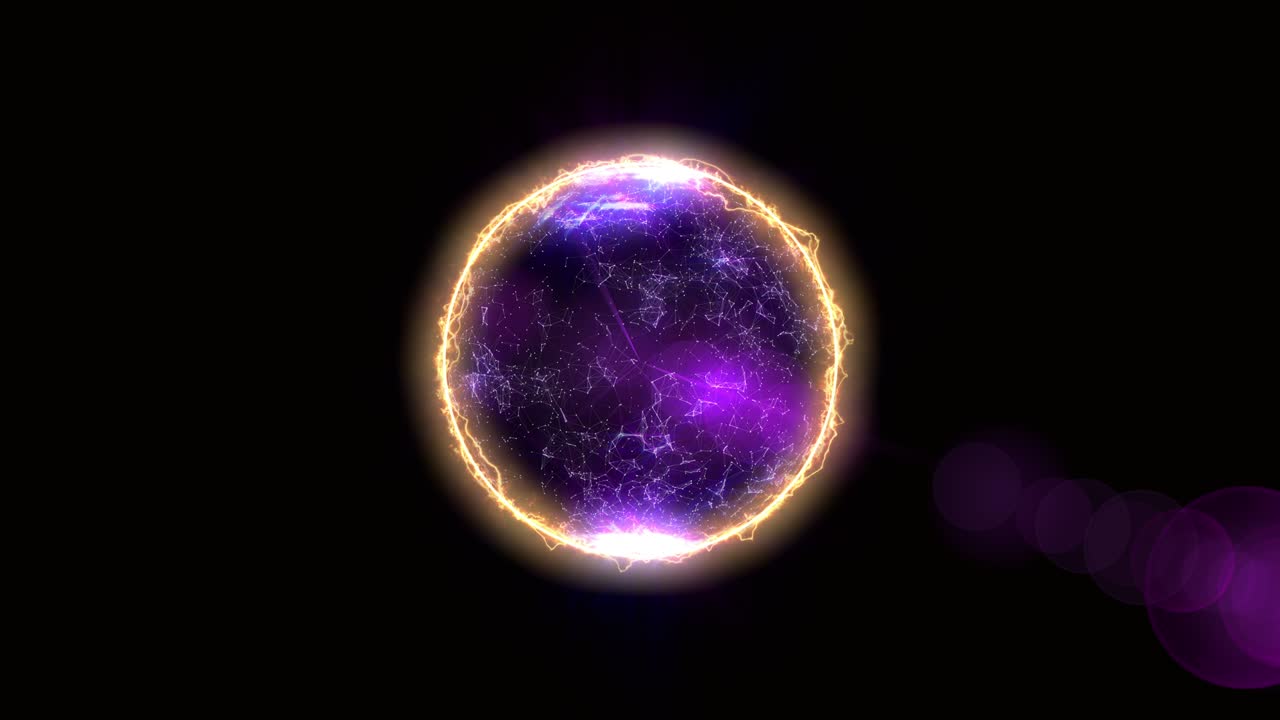 seamless glow energy sphere power ball loop animation