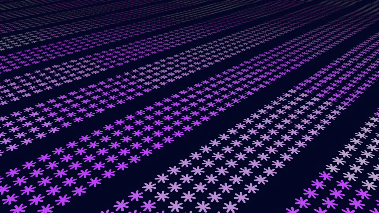 patrón de copos de nieve de neón del arco iris en filas