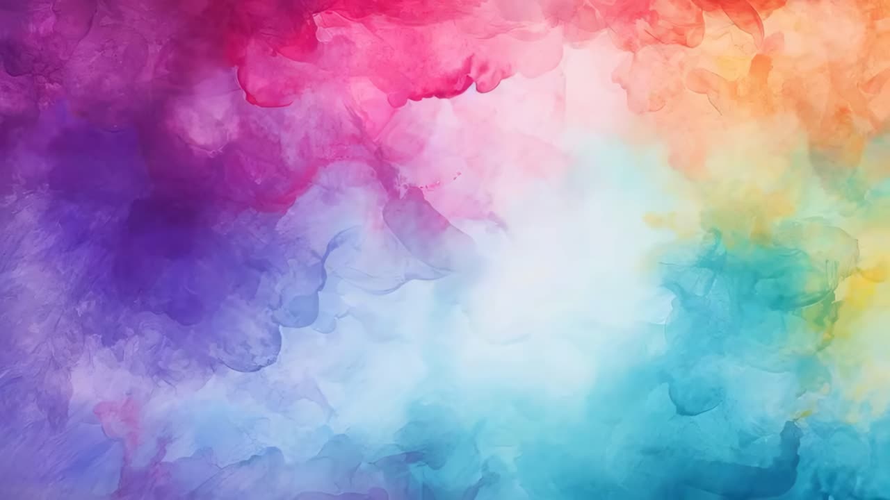 Sfondo video astratto con un angolo dall'alto che mostra vivaci colori pastello turbinanti che si mescolano