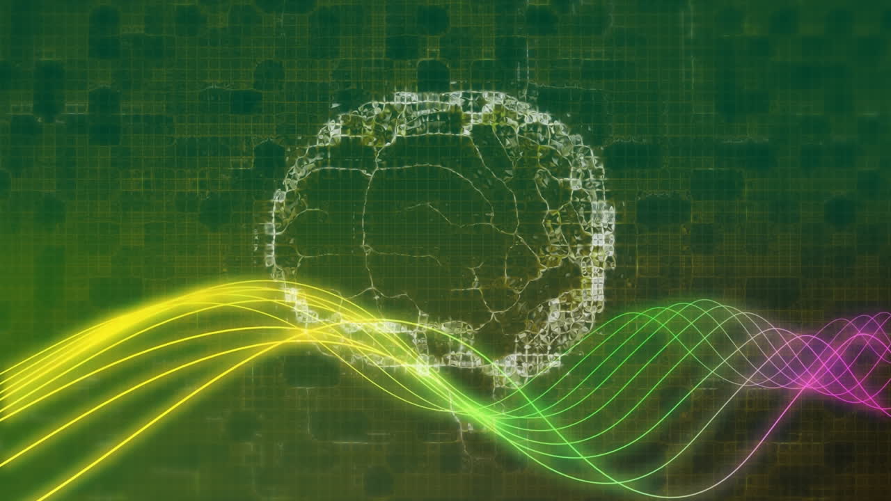 Animation of human brain with network of connections