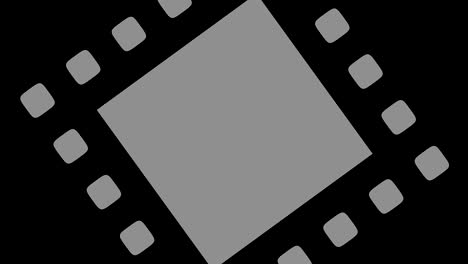objeto gráfico en blanco y negro con efecto estroboscópico e hipnótico, que gira en el sentido de las agujas del reloj disminuyendo el tamaño de pantalla completa a desaparecer en el centro, en formato de video 16: 9