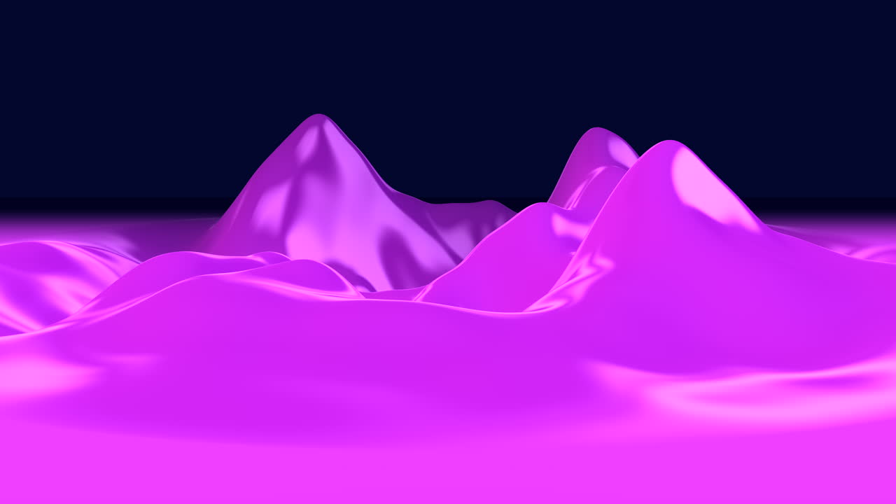 A visually captivating 3D rendering of a purple waveform featuring fluid, organic lines against a dark background, evoking a mysterious and otherworldly aesthetic
