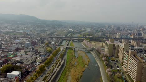 the aerial view of kyoto