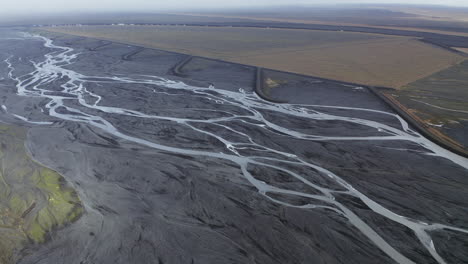 mulakvisl glacial river aerial view scenic icelandic location