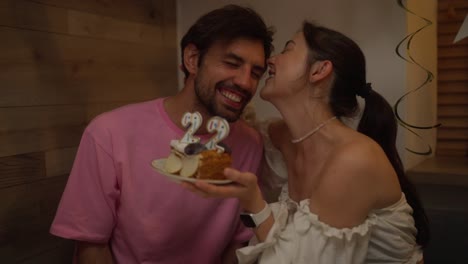 couple celebrating a birthday