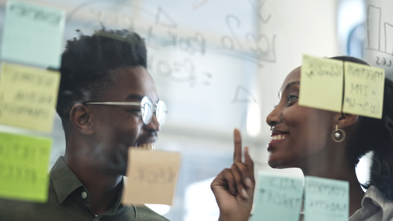 Black people, meeting and planning in schedule