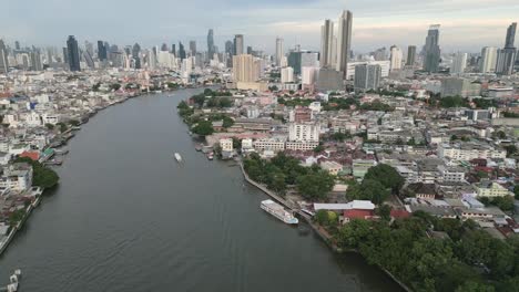 paisaje urbano frente al mar de bangkok, vista aérea del centro de la capital de tailandia