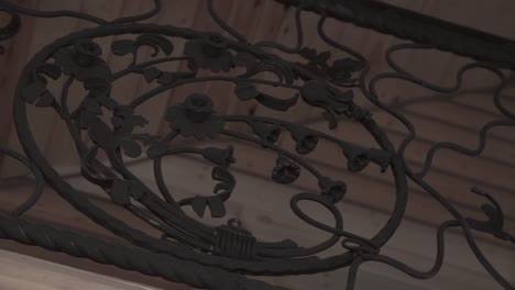 ornate black metal staircase railing