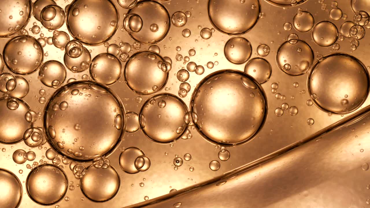 골든 럭셔리 버블 추상적인 배경 4k uhd 영상