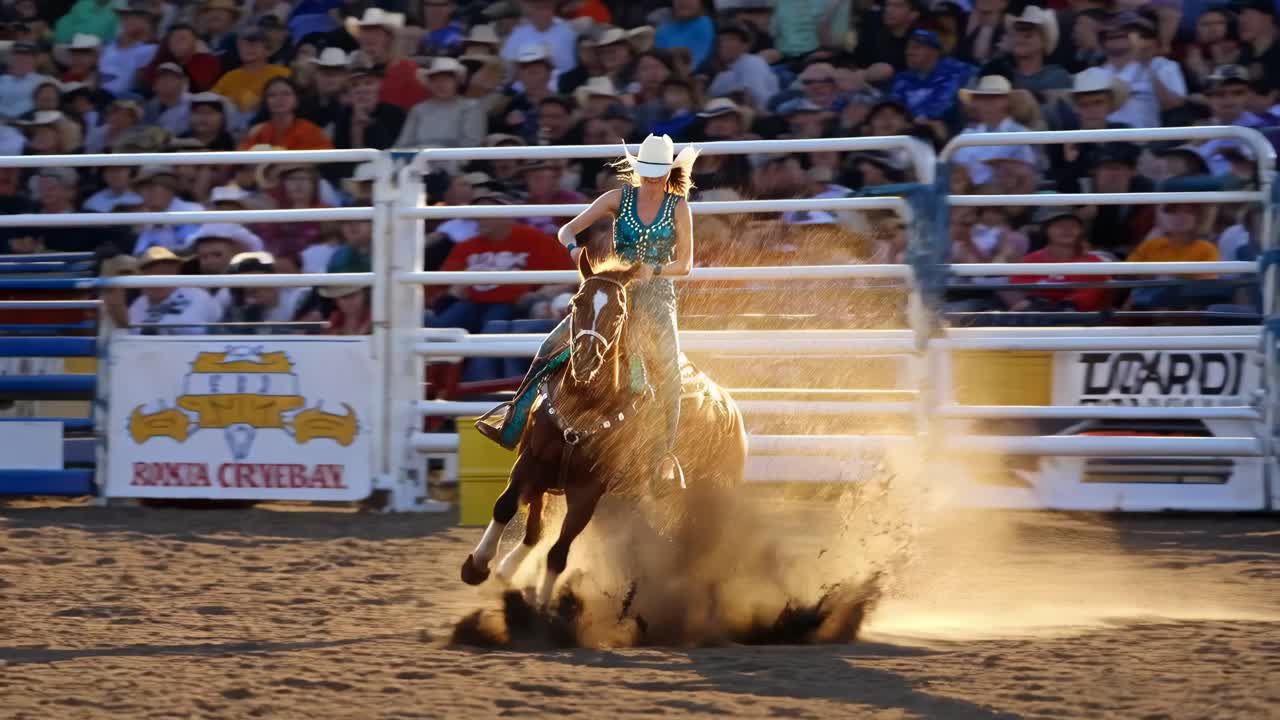 Barrel Racing at a Rodeo