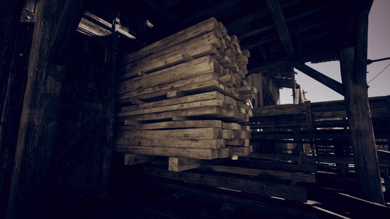 Vivid image capturing detailed wood grain with dramatic lighting