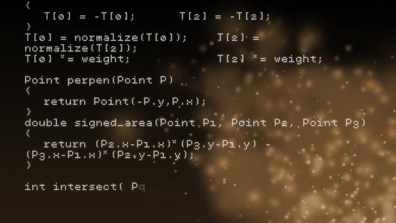Animation of data processing on brown background with beige lights