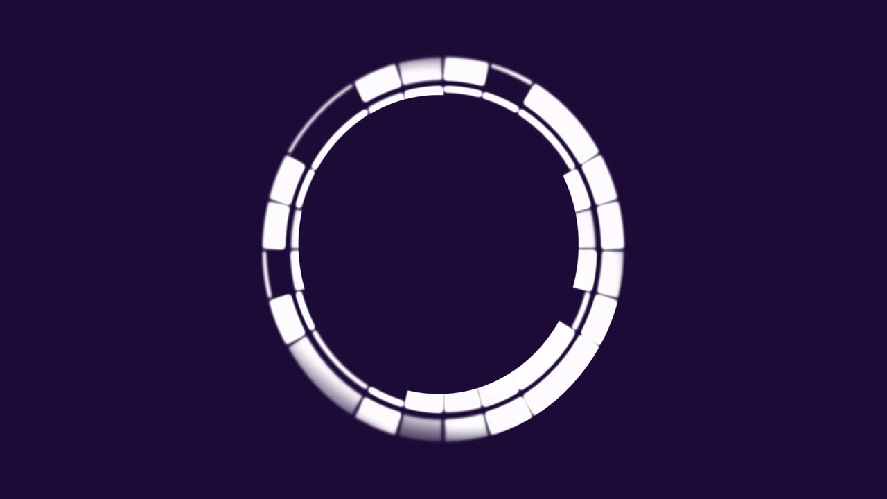 Animation of scope scanning and data processing over black background
