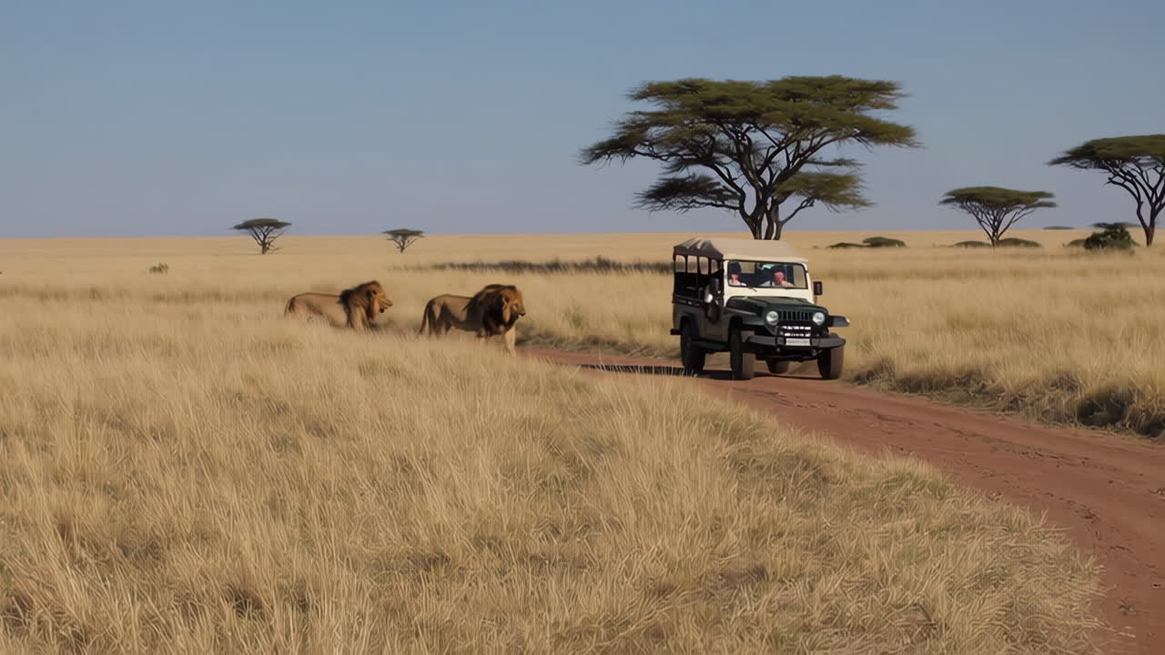 Lion Safari in the African Savanna