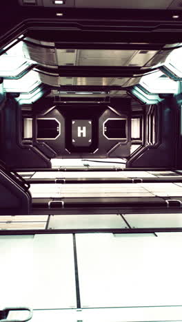 corredor de naves espaciales futuristas