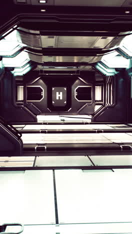 futuristic spaceship corridor