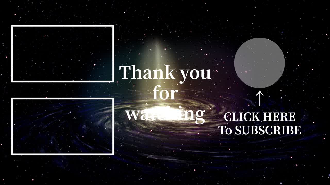 은하계 엔드 카드 엔딩 스크린 모션 그래픽