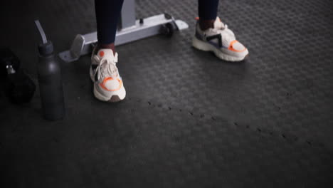 woman resting in a gym