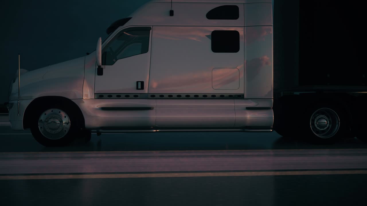 운송, 물류 개념, 도로에 트럭, 고속도로