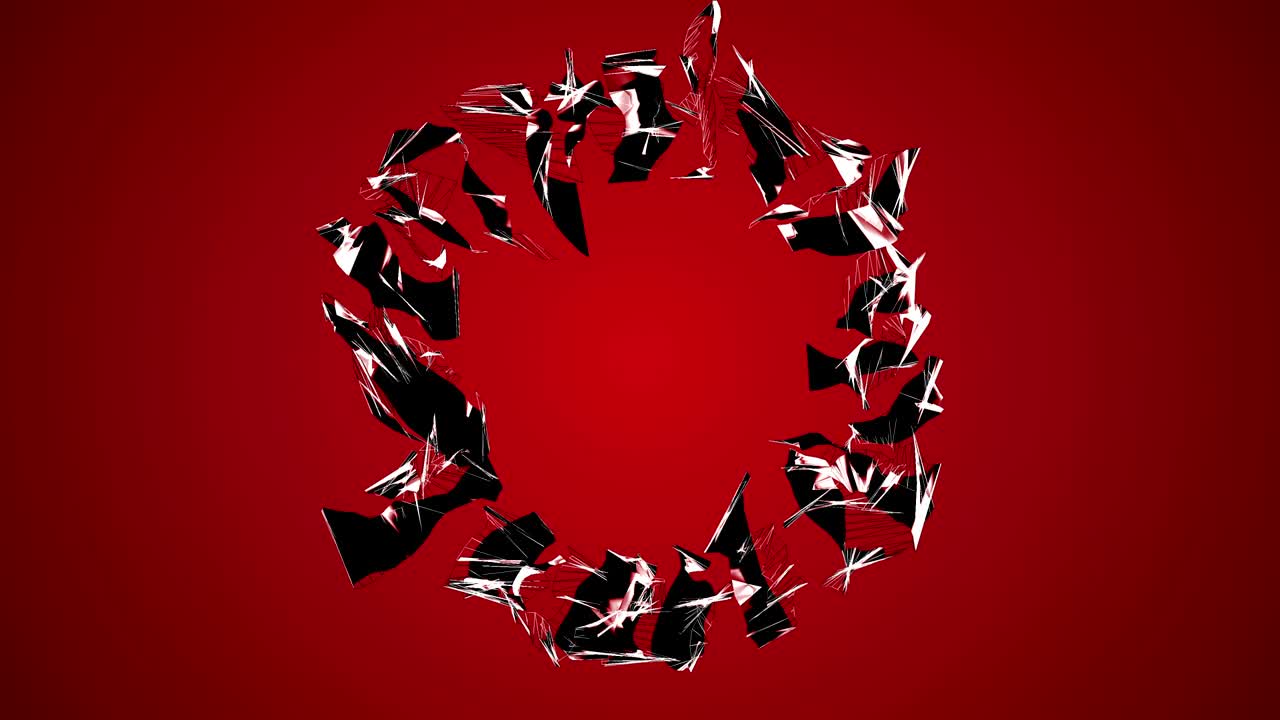 fondo de movimiento abstracto cinta circular deformada roja