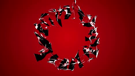 fondo de movimiento abstracto cinta circular deformada roja