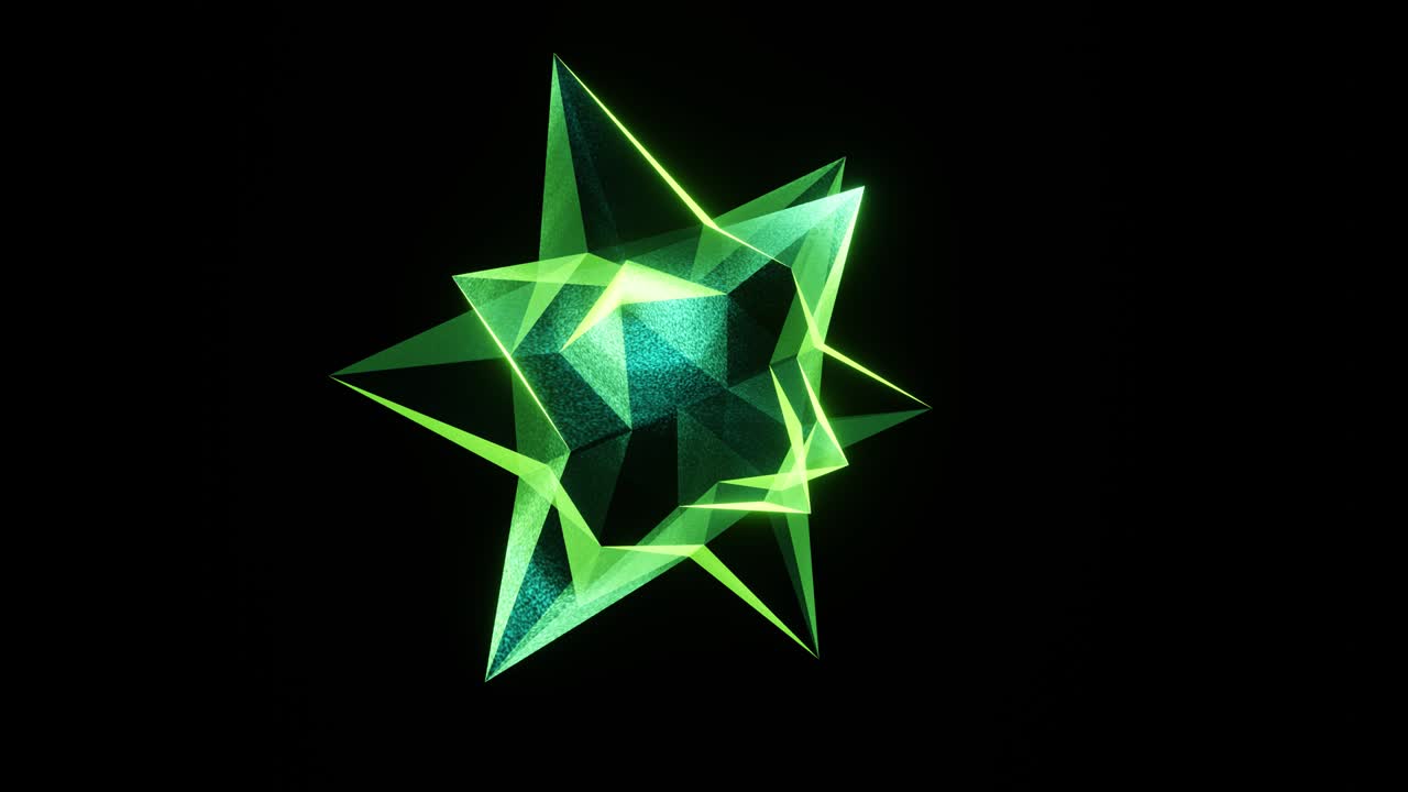 animación de rotación, movimiento y deformación de una forma abstracta verde. animación de bucle vj para sus hermosos videos. ¡os deseo una creatividad exitosa!