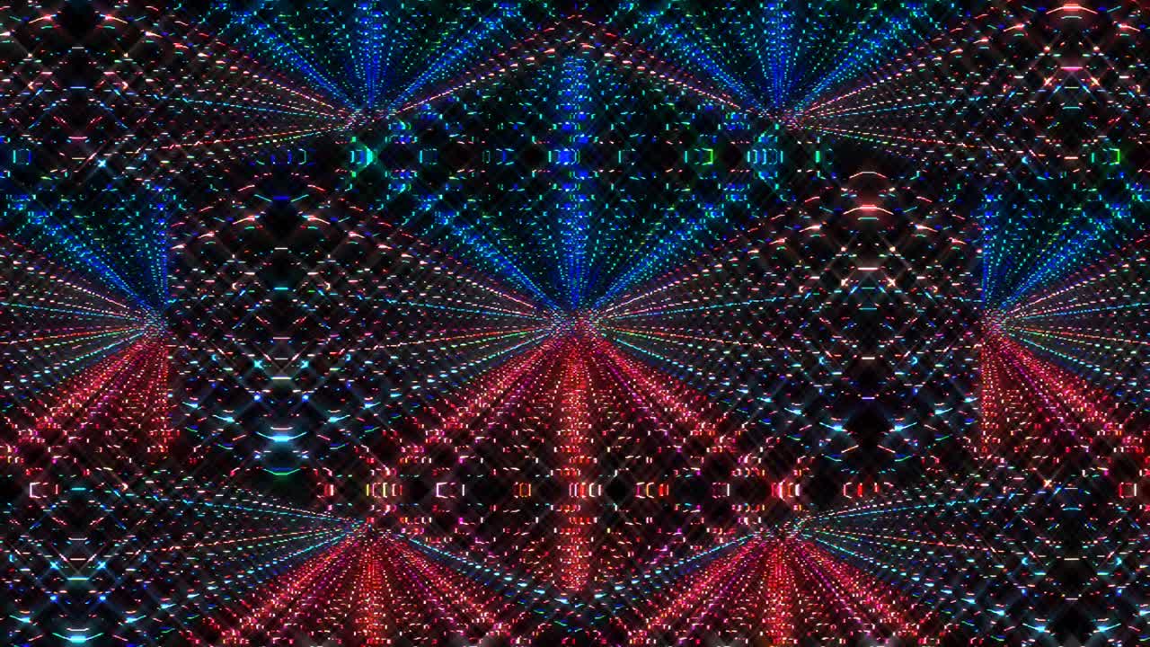 Beautiful abstract kaleidoscope that shines, a radiant light that regulates the subtle movements