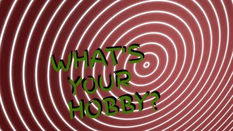 Animation-of-what's-your-hobby-text-over-white-circles