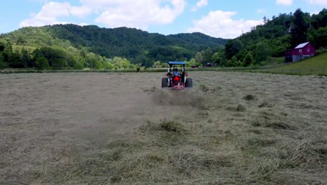 HAY-RAKED-IN-SUGAR-GROVE-NC,-NEAR-BOONE-NC,-NORTH-CAROLINA