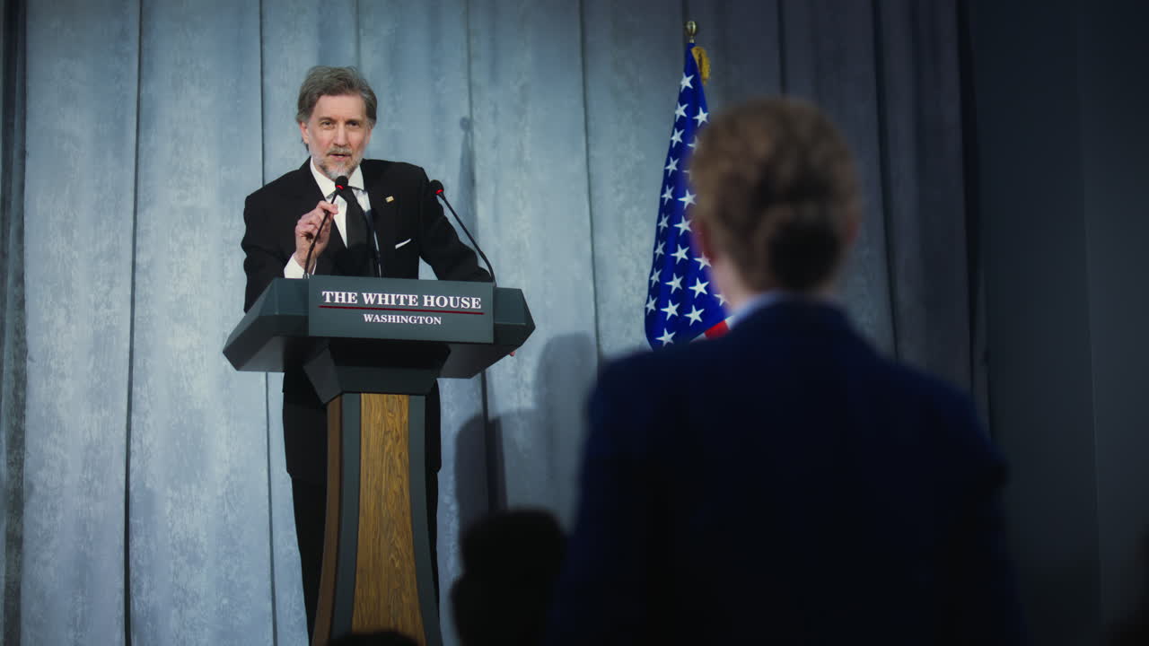 백악관에서 기자회견