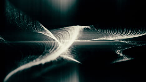 futuristic abstract defocused particles wave pattern flowing motion background