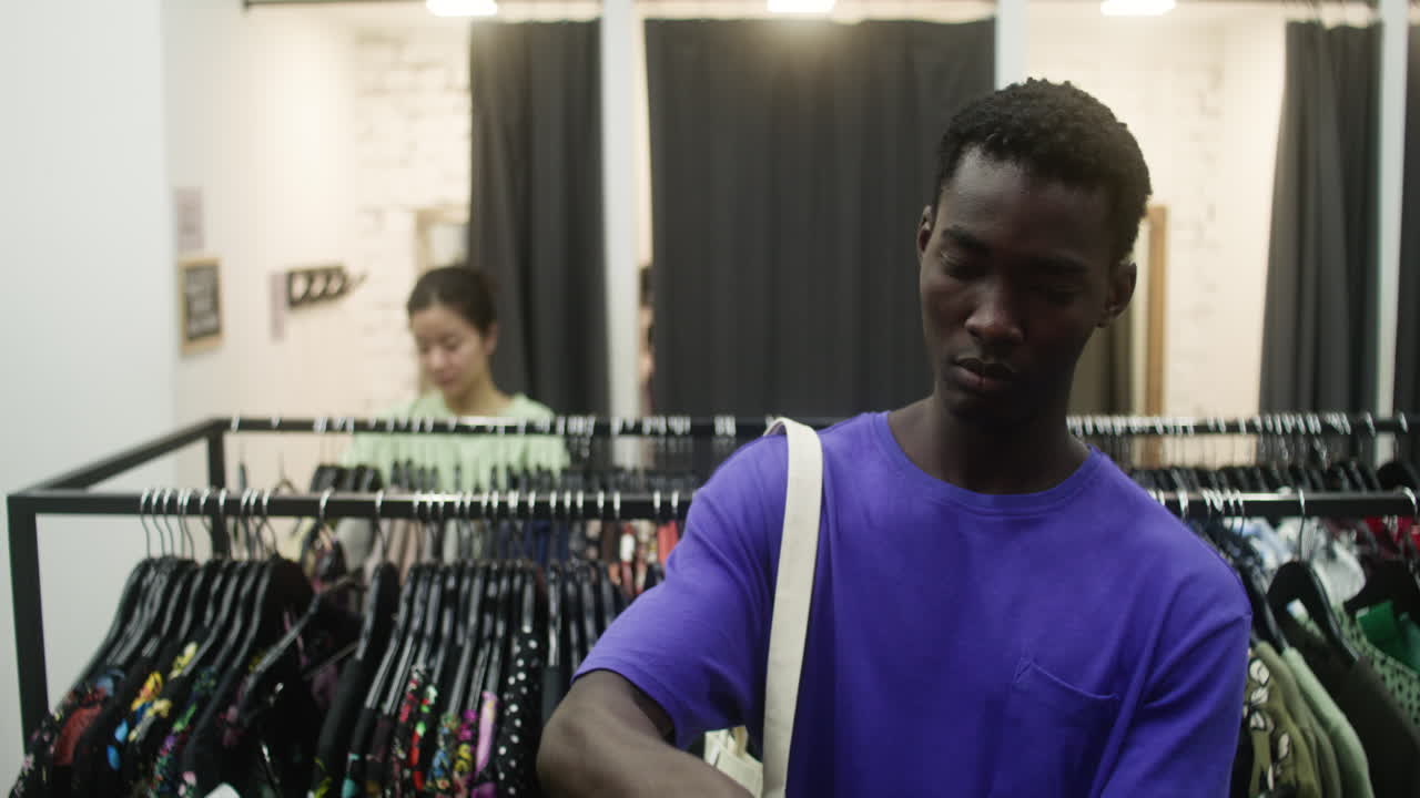 African american man in a store