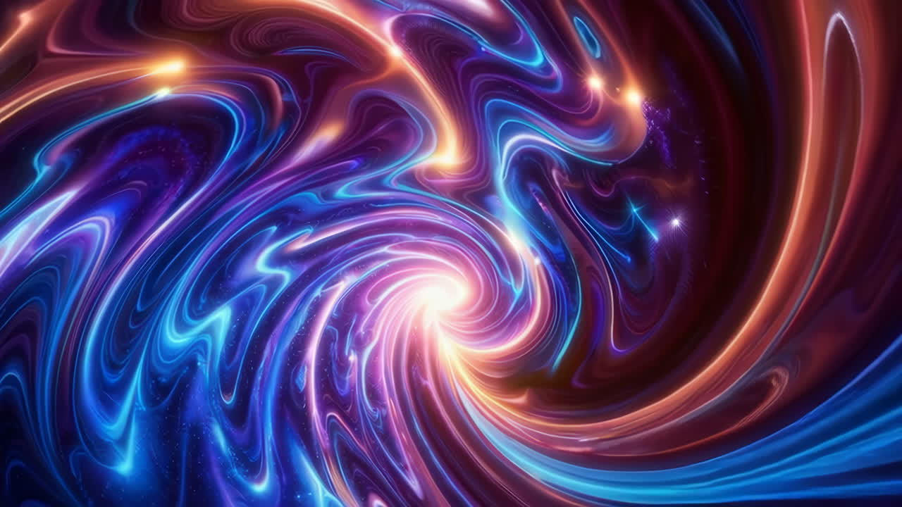 Abstract Swirling Neon Colors