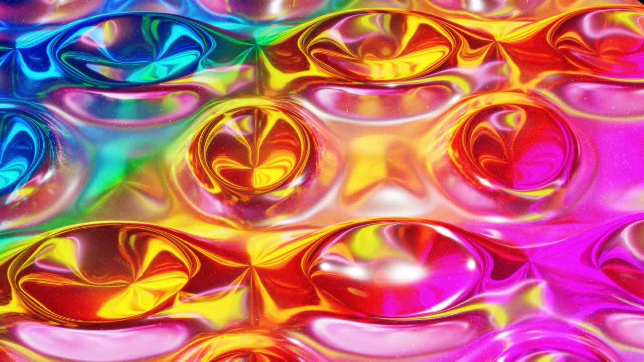 모양, 그라디언트 색상 및 흐름 파동이있는 액체의 아름다운 iridescent 파동 표면, 무지개 반이고 매트 액체, 부드러운 부드러운 애니메이션으로 창의적인 밝은 bg.