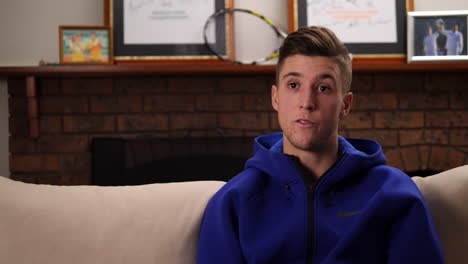man being interviewed