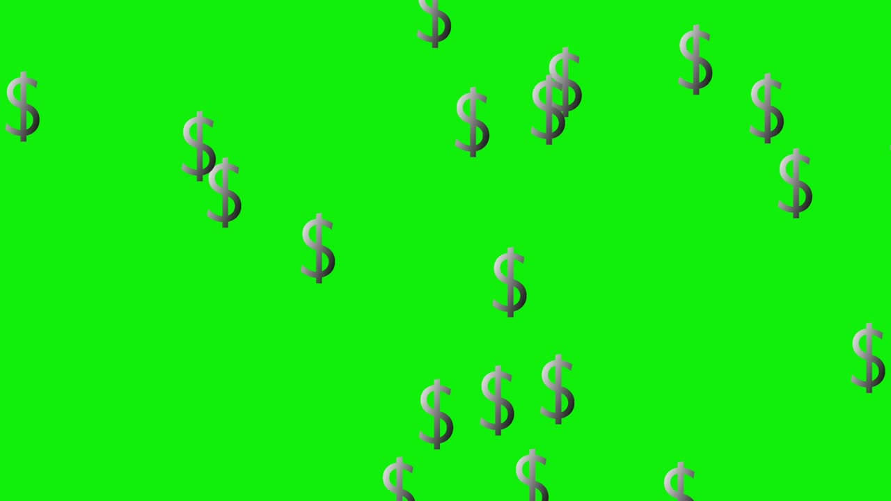 Dollarsymbol tekstanimation.