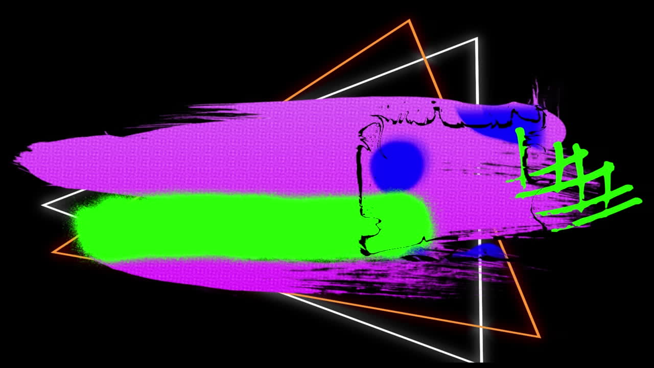 animación de gráficos geométricos coloridos sobre un fondo negro