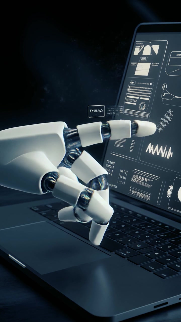 Robotic Hand Typing on Laptop Keyboard with Digital Data Interface
