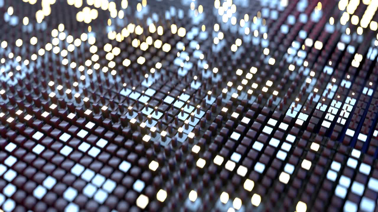 cubos brillantes abstractos bucle sin costuras animación de renderizado en 3d