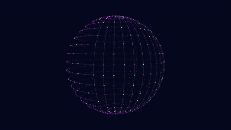 representación de un marco de alambre de una esfera que muestra conexiones triangulares intrincadas