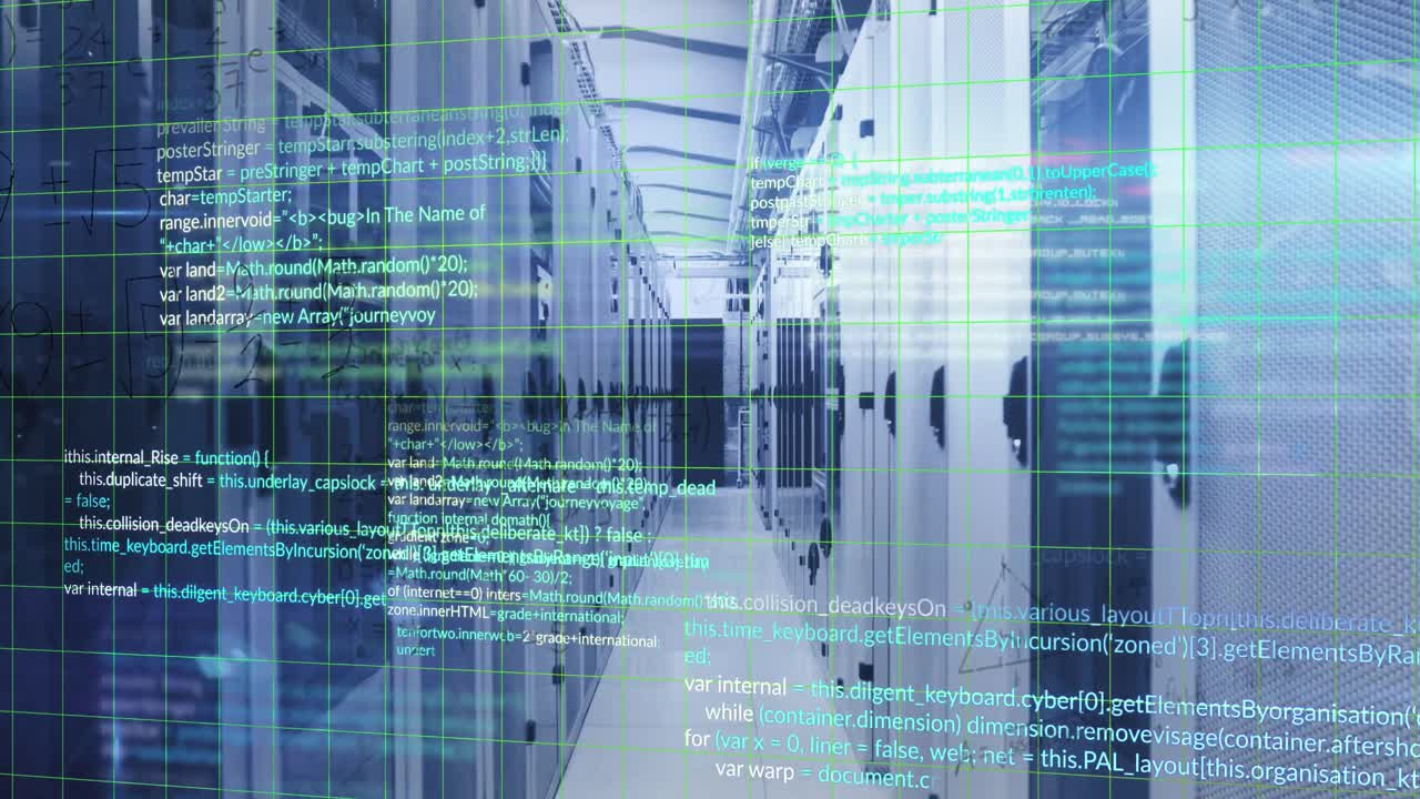 Animation of computer data processing over computer servers