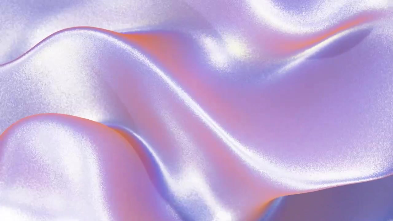 Abstract Iridescent Lavender Silk Fabric with Wavy Folds
