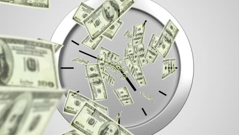 Dollar-bills-falling-with-clock