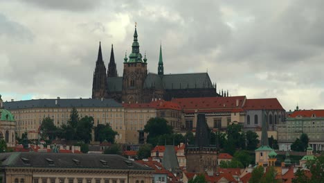 panoramic shot of prague castle