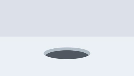 el hombre de negocios cae en el agujero. concepto de riesgo. ilustración de bucle en estilo plano.