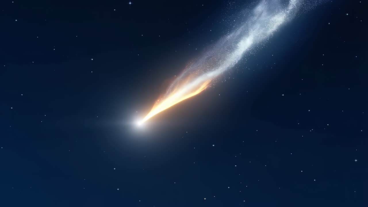 un cometa en el cielo nocturno