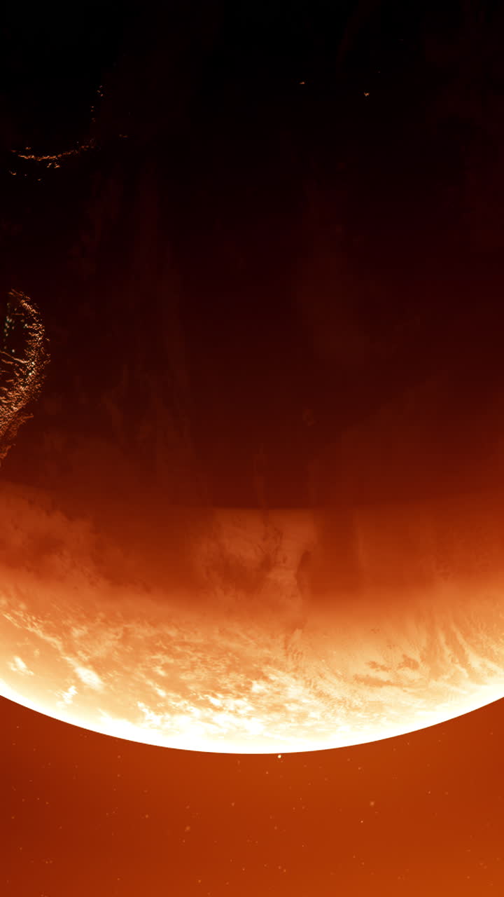 Simulated view of a Hot Earth from Space