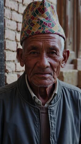 portrait of an elderly nepali man